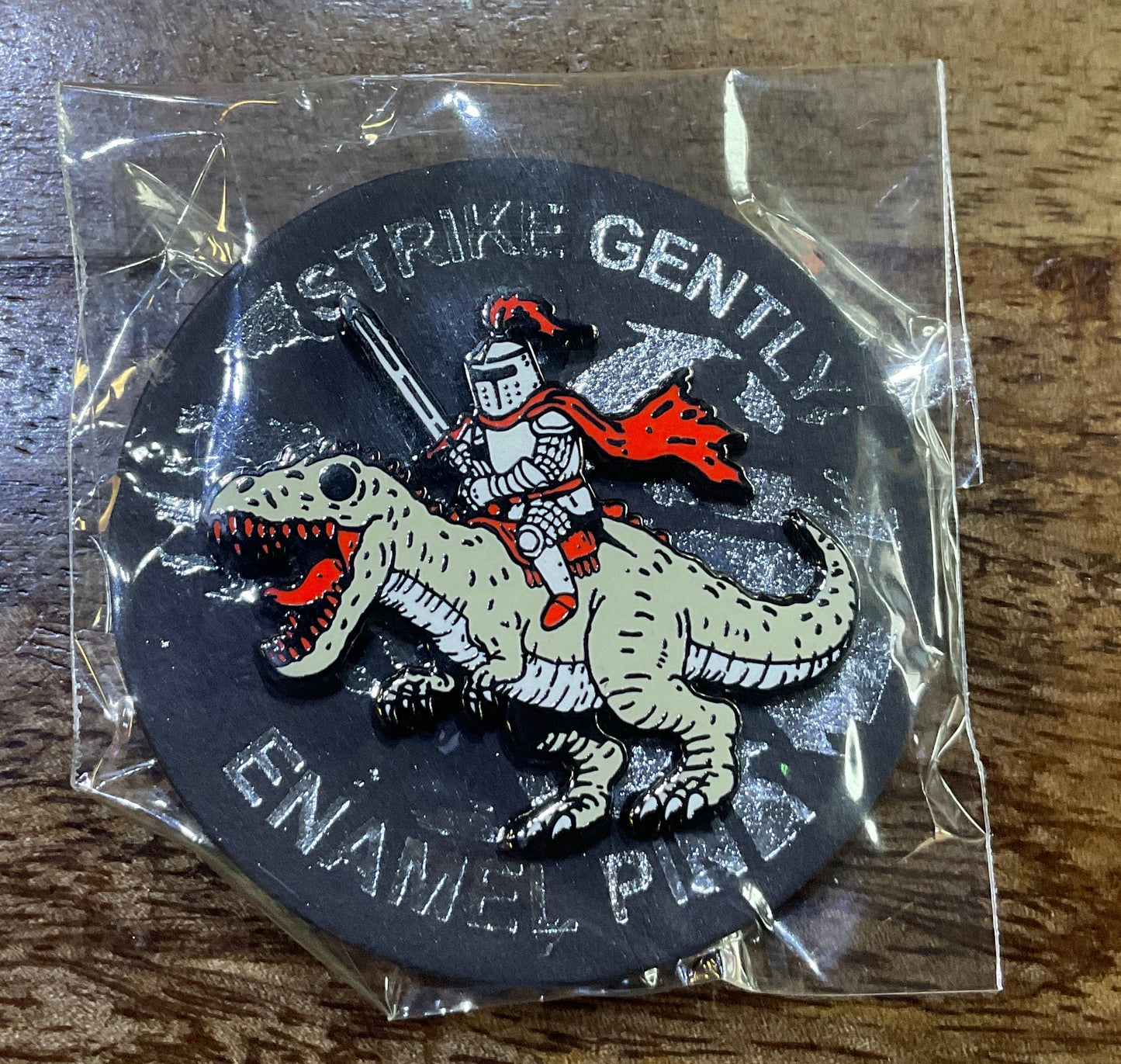 DINO KNIGHT ENAMEL PIN