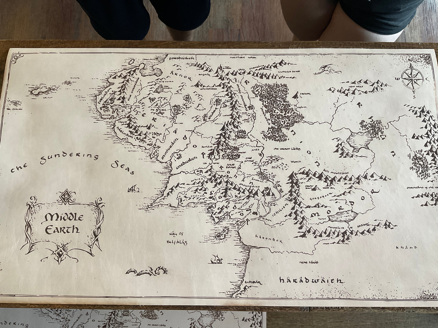 Middle Earth leather desk pad
