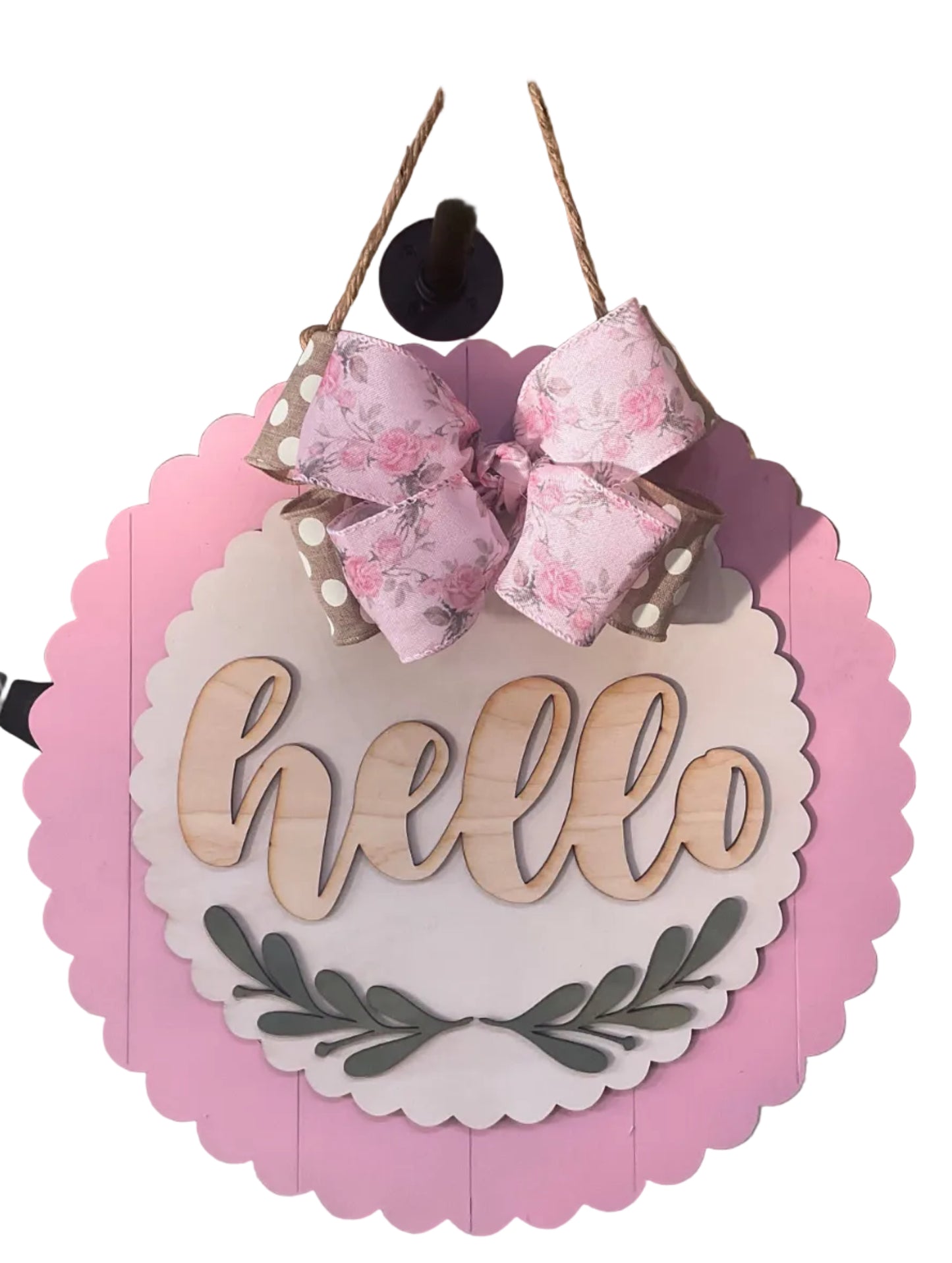 SPRING HELLO WOOD 18” SIGN