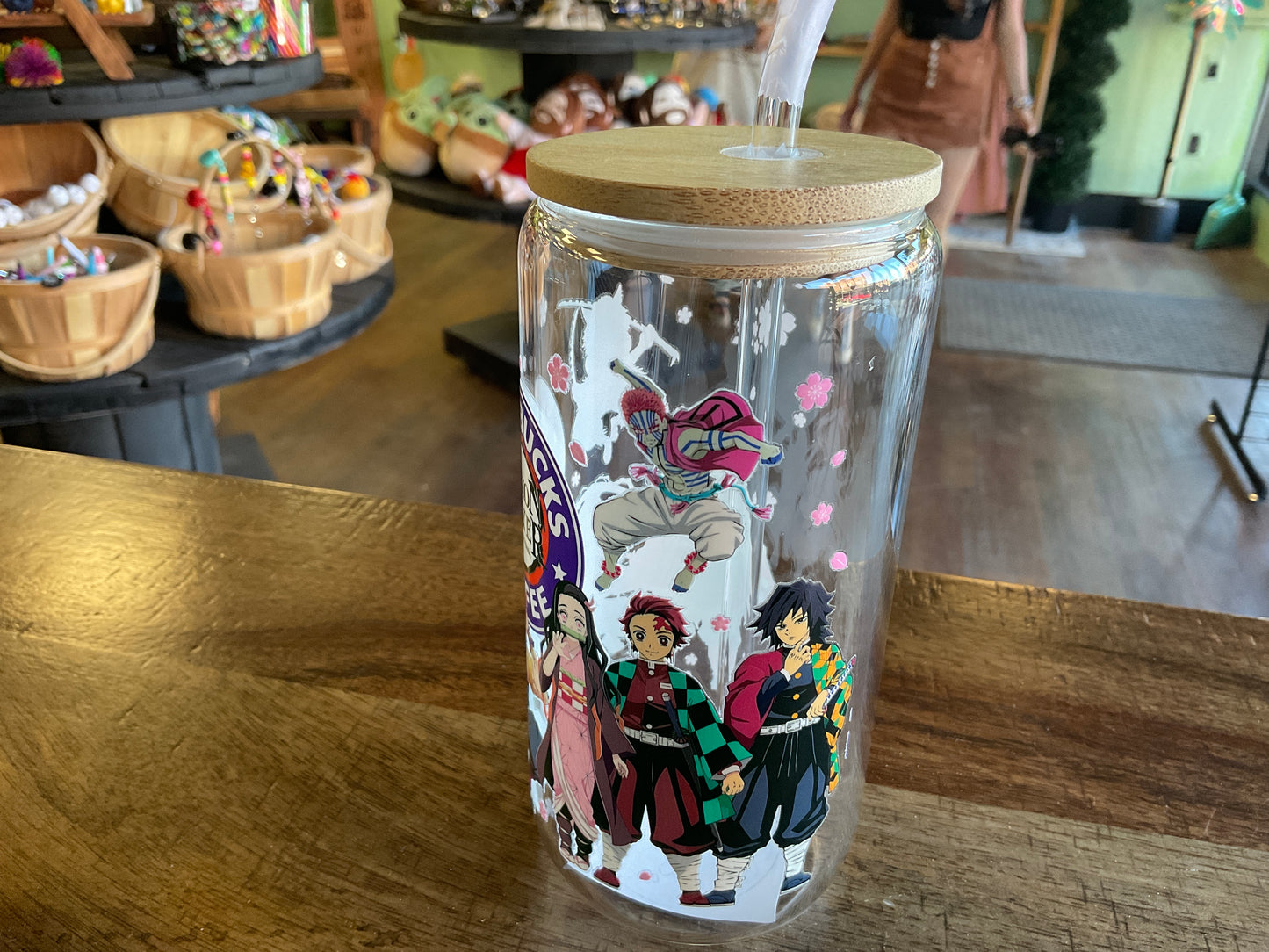 DEMON SL GLASS CAN W/ UVDTF LID STRAW