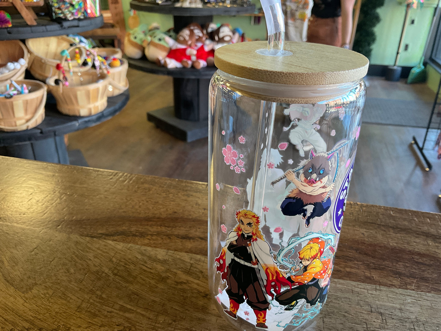 DEMON SL GLASS CAN W/ UVDTF LID STRAW