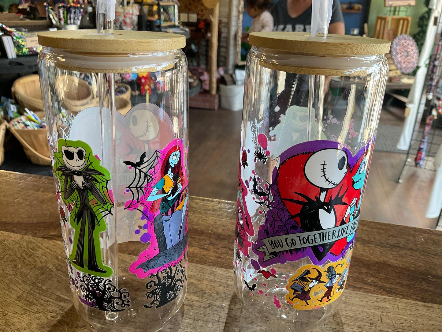 20oz JACK/SALLY GLASS CAN
