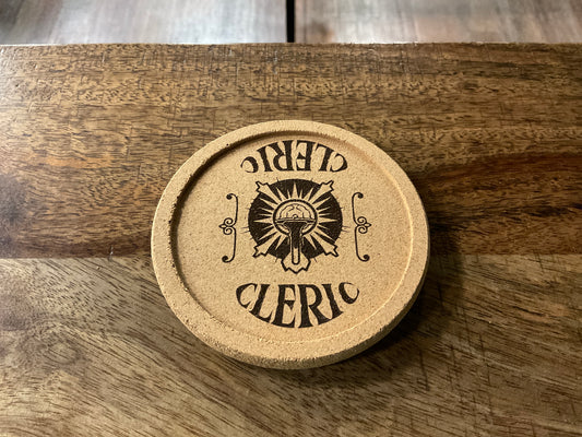 DND theme cork coaster with lip