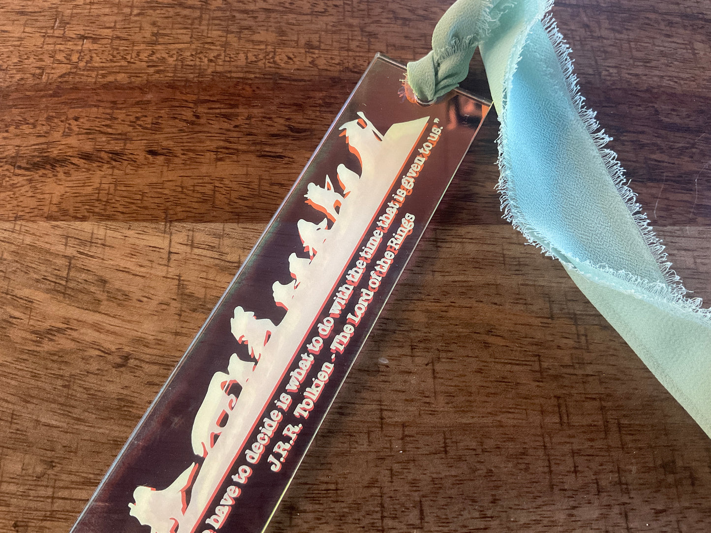 ACRYLIC BOOKMARK WITH CHIFFON RIBBON/ assorted