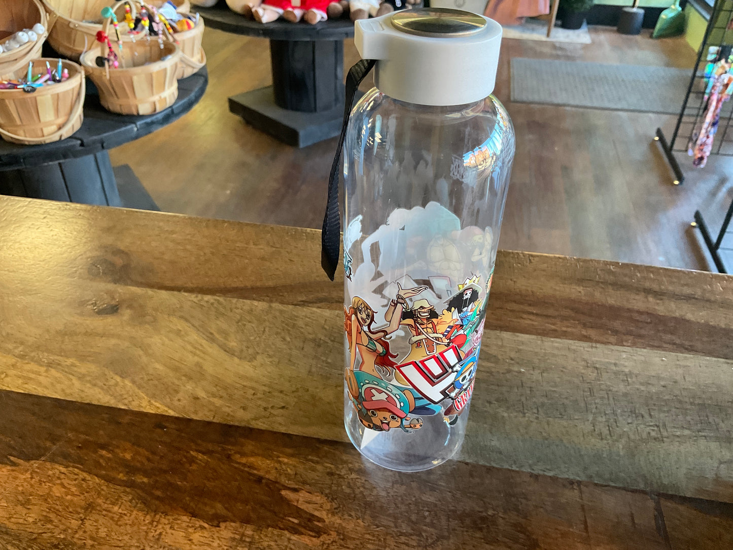 One Piece plastic water bottle w/ UV dtf graphic
