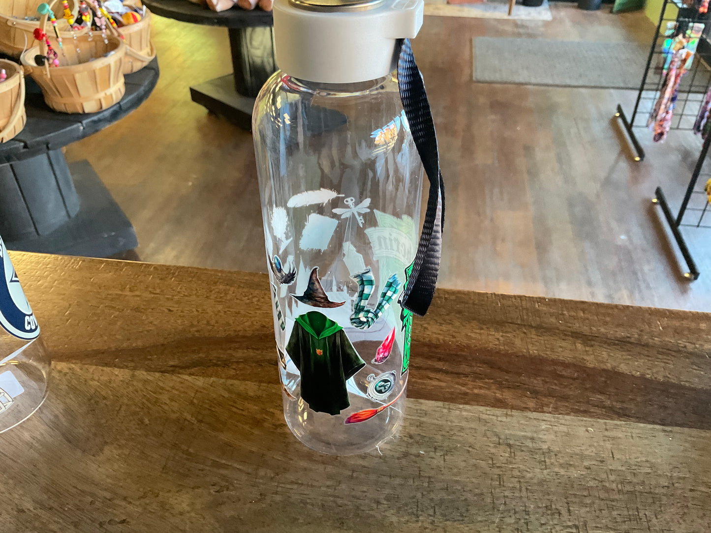Slytherin plastic water bottle w/ UV dtf graphic