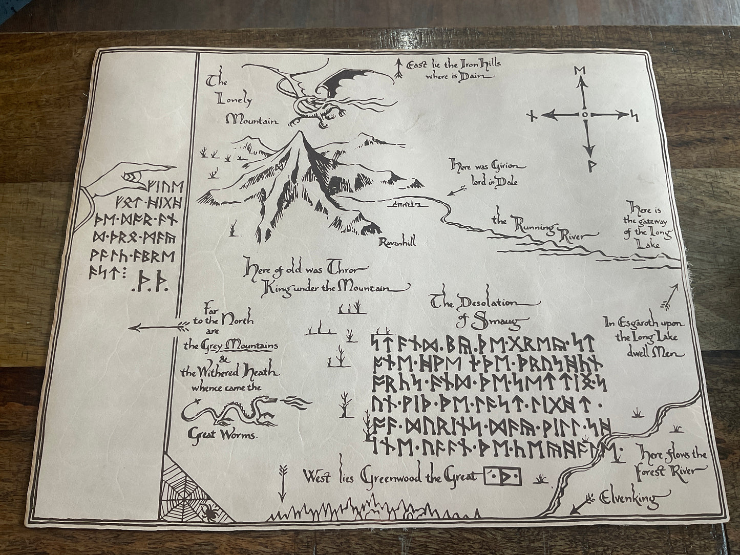Thror’s map leather desk pad