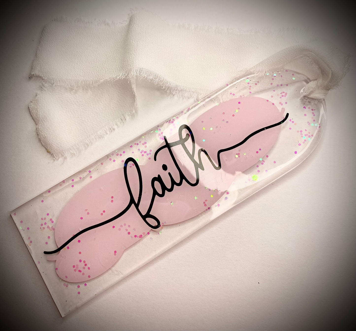 Faith Acrylic Bookmark (1 pc), faith, acrylic bookmark, bookmark, acrylic, resin, epoxy, pretty, gift, Christian, reading, books, page keep