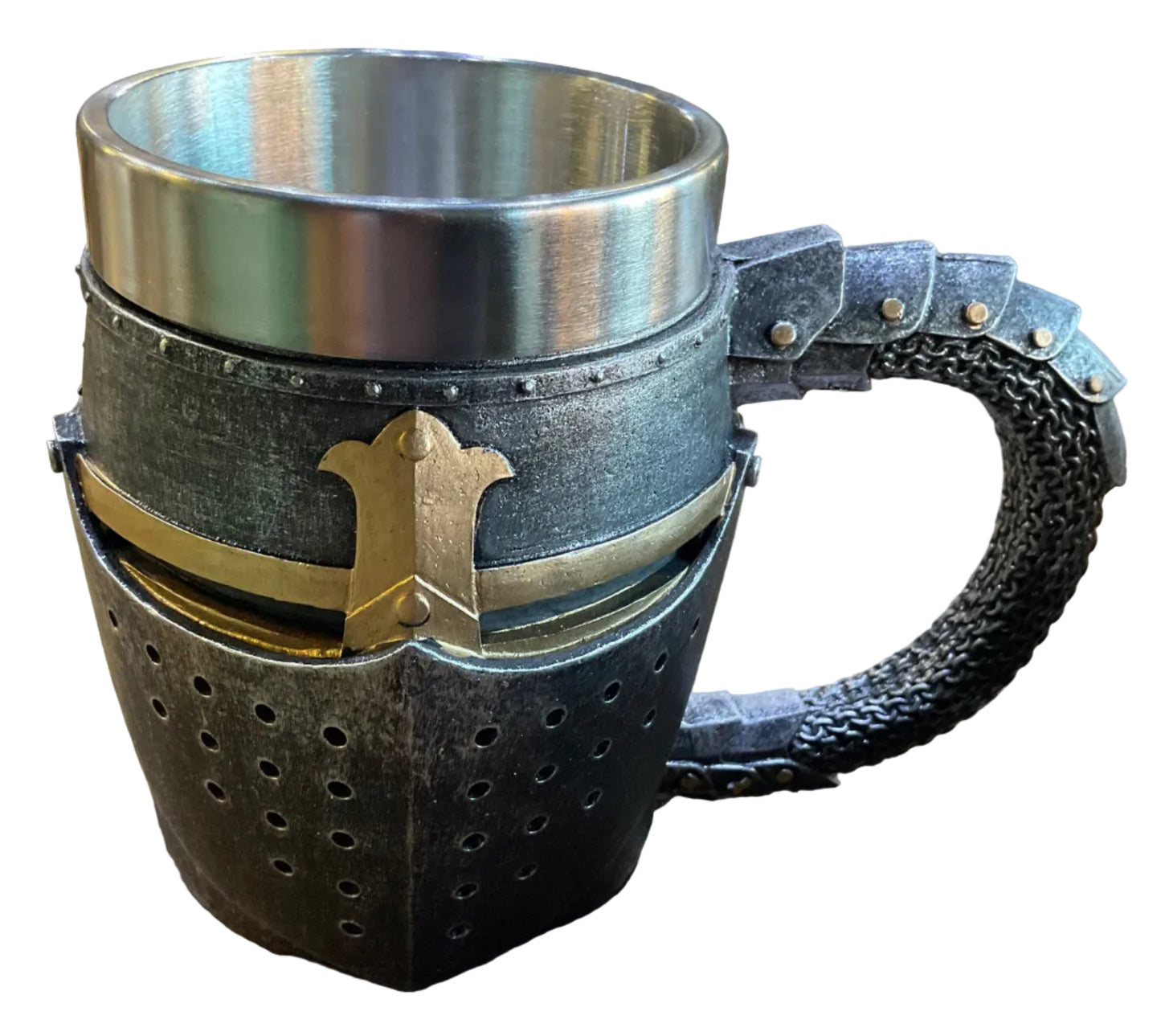KNIGHT HELMET MUG W/ ST. STEEL LINER