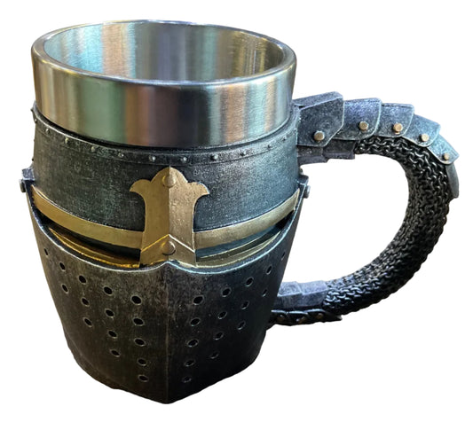 KNIGHT HELMET MUG W/ ST. STEEL LINER