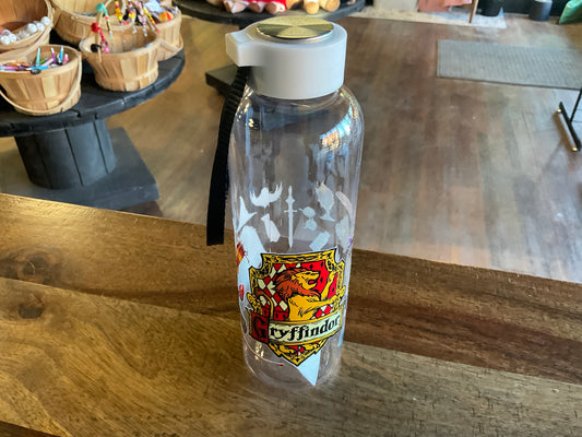 Gryffindor plastic water bottle w/ UV dtf graphic