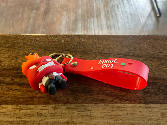 DISNEY INSIDE OUT ANGER POP FIGURE KEYCHAIN