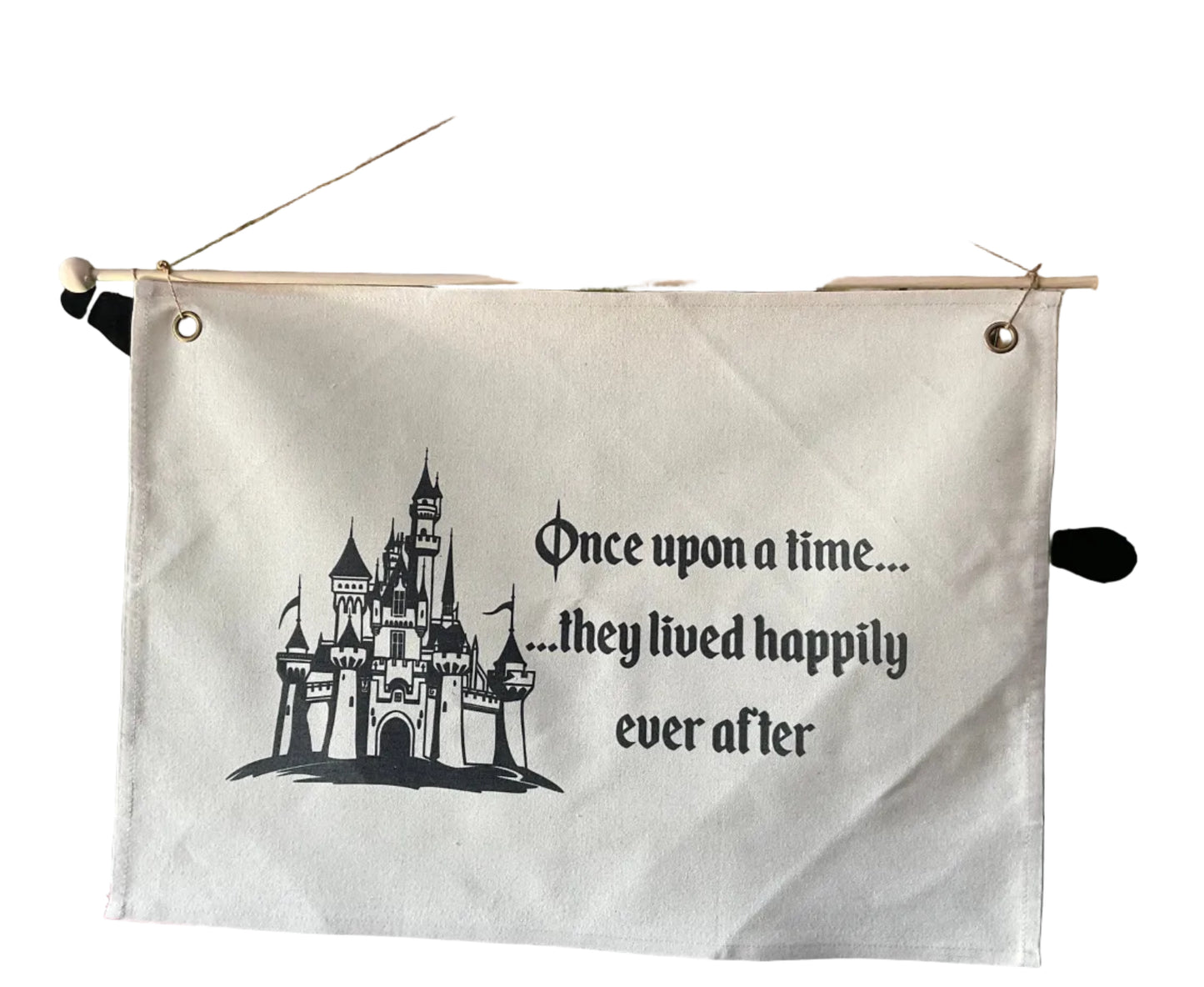 FAIRYTALE-ONCE UPON A TIME CANVAS BANNER-24”X18”