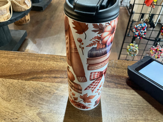 Fall Sweater 20 oz Straight Tumbler w lid straw