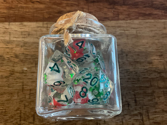 MUSHROOM DICE IN GLASS JAR