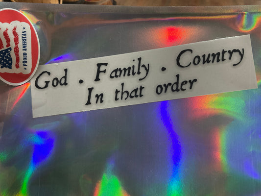 PROUD AMERICAN GOD FAM COUNT VINYL STICKER
