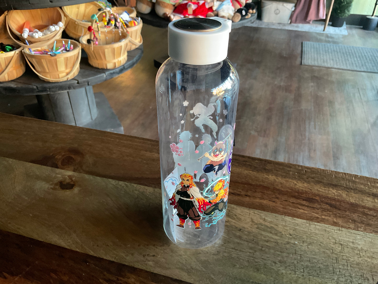 Demon Slayer plastic water bottle w/ UV dtf graphic