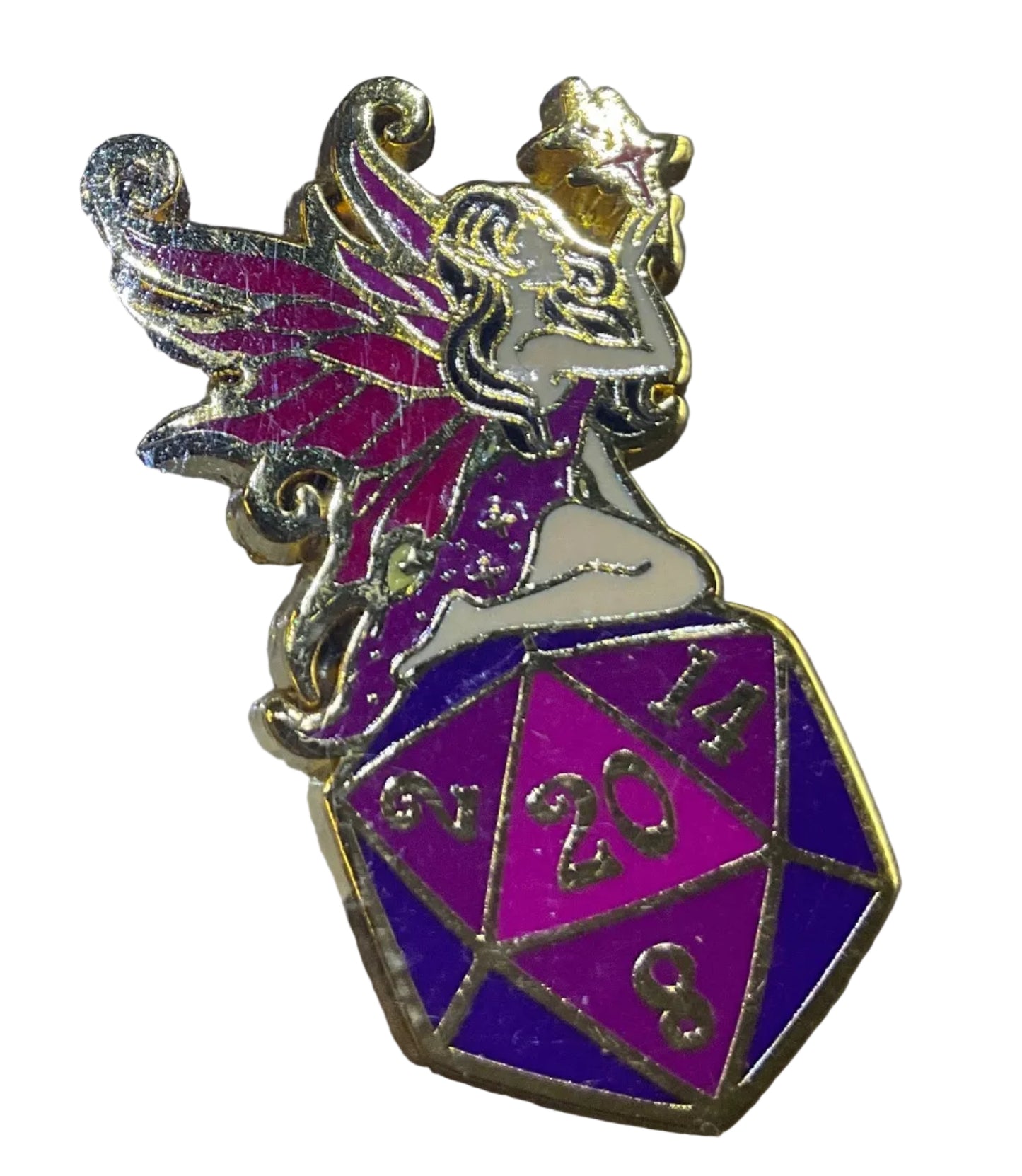 FAIRY D20 ENAMEL PIN