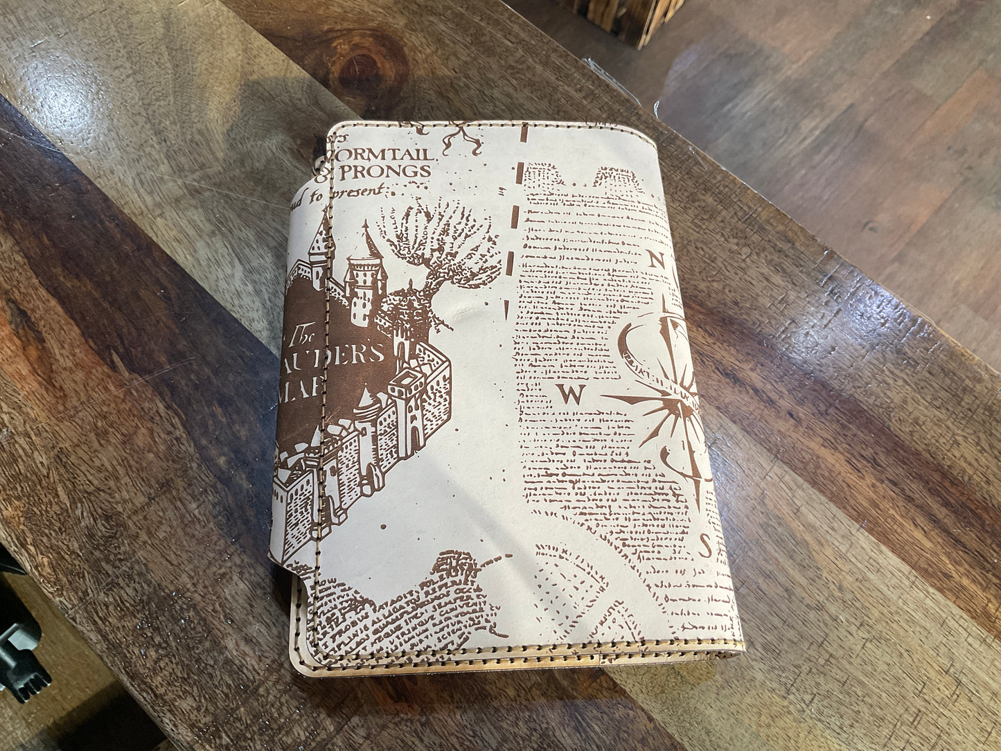 HP Map handmade A5 journal cover with journal