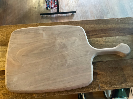 Large walnut serving board with handle