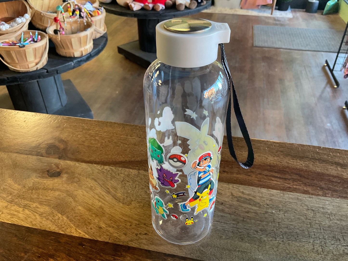Pokemon plastic water bottle w/ UV dtf graphic