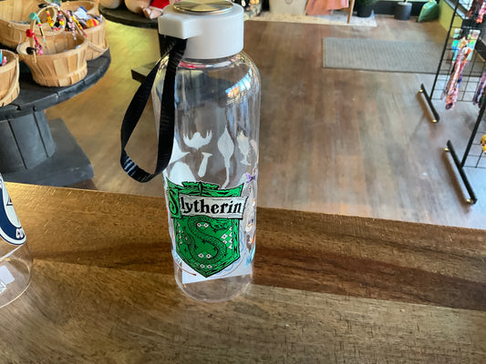 Slytherin plastic water bottle w/ UV dtf graphic