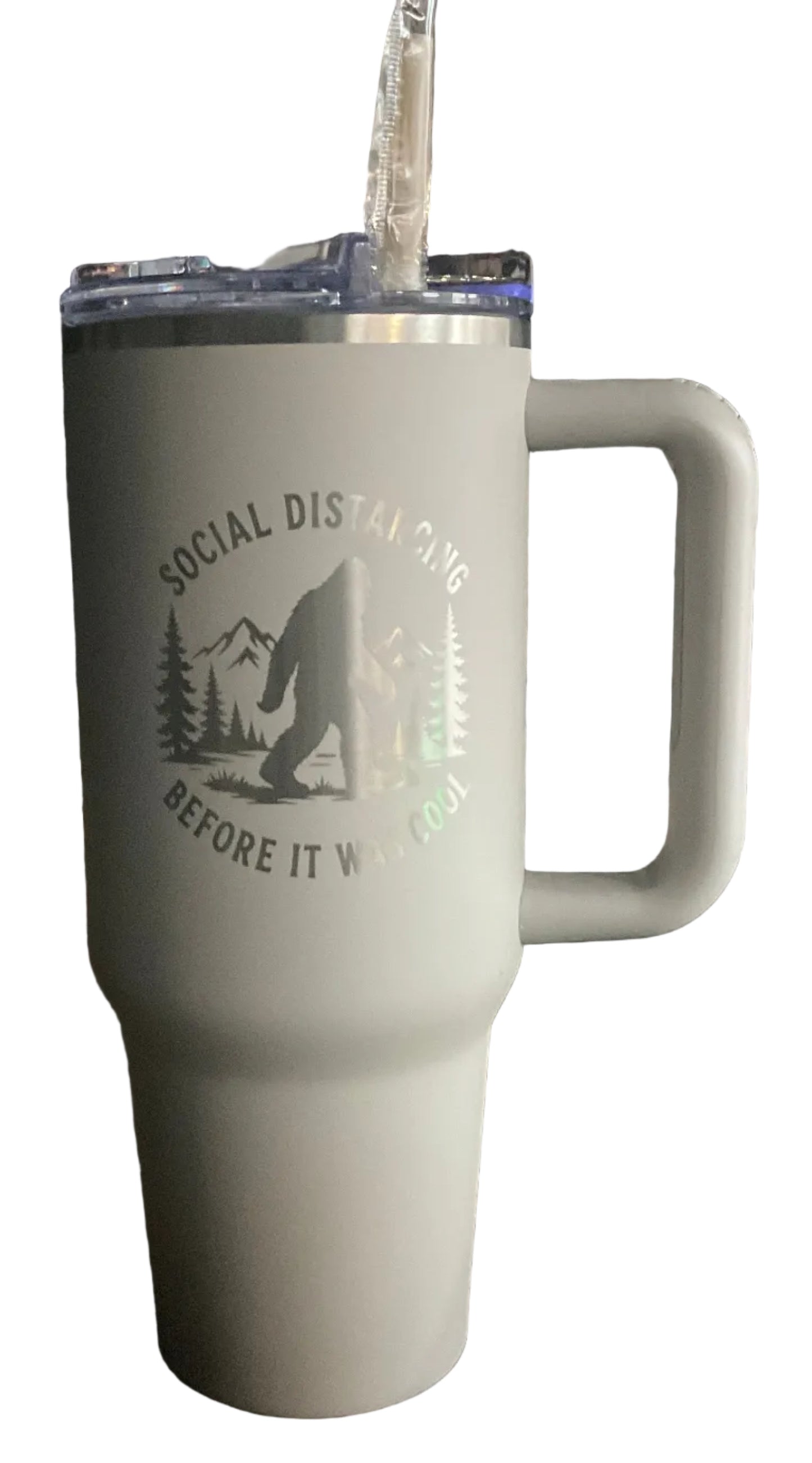 SASQUATCH “SOCIAL DISTANCING BEFORE IT WAS COOL” (40oz) TUMBLER