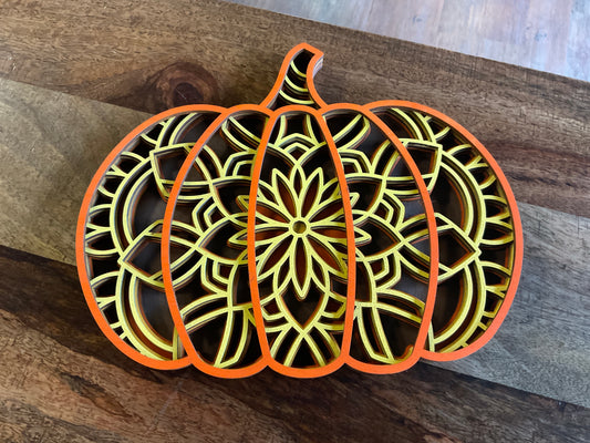 5 layer pumpkin decor