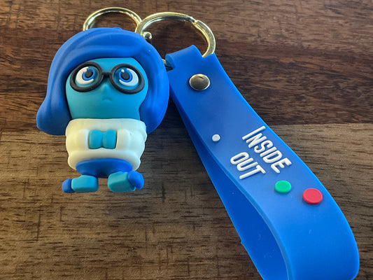 DISNEY INSIDE OUT SADNESS POP FIGURE KEYCHAIN