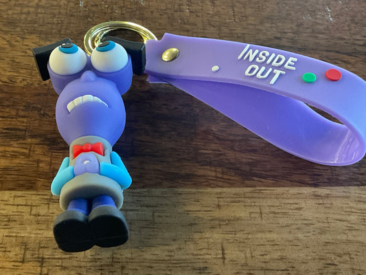 DISNEY INSIDE OUT FEAR POP FIGURE KEYCHAIN