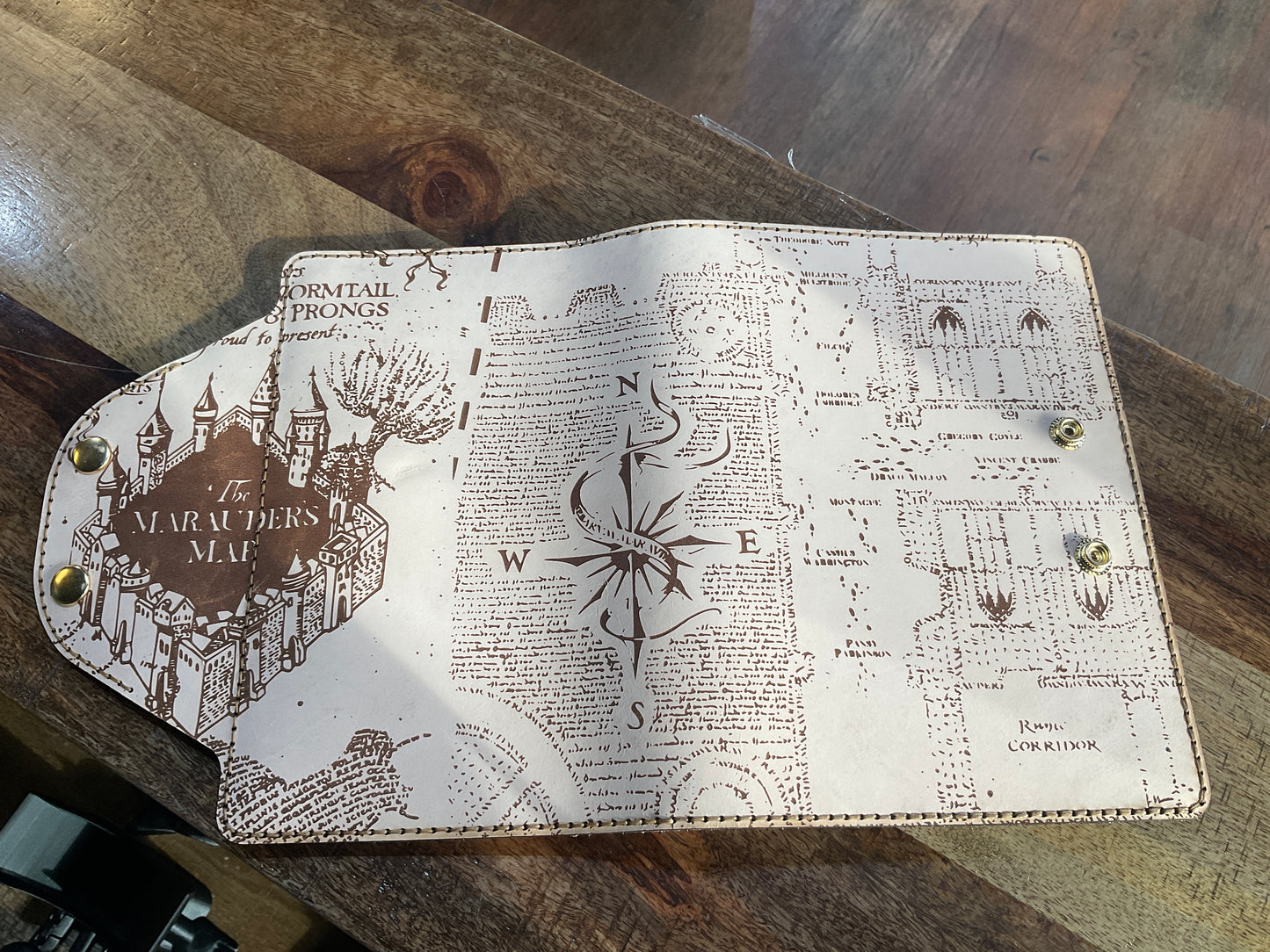 HP Map handmade A5 journal cover with journal