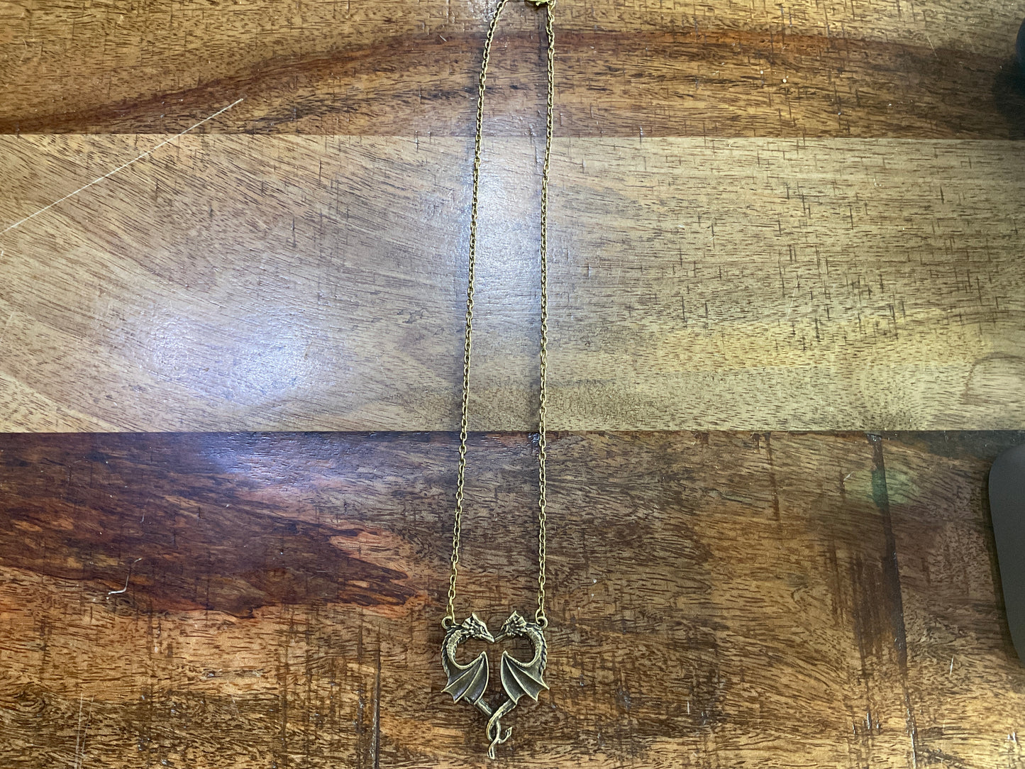 DRAGON LOVE NECKLACE BRONZE COLOR