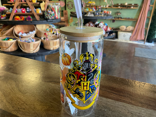 HP GLASS CAN W/UVDTF LID STRAW