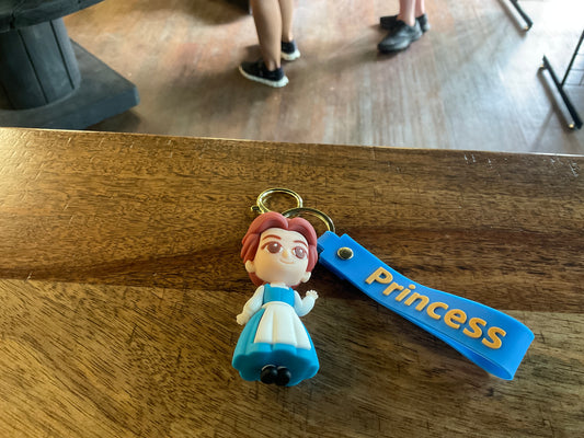 PRINCESS BELLE POP FIGURE KEYCHAIN