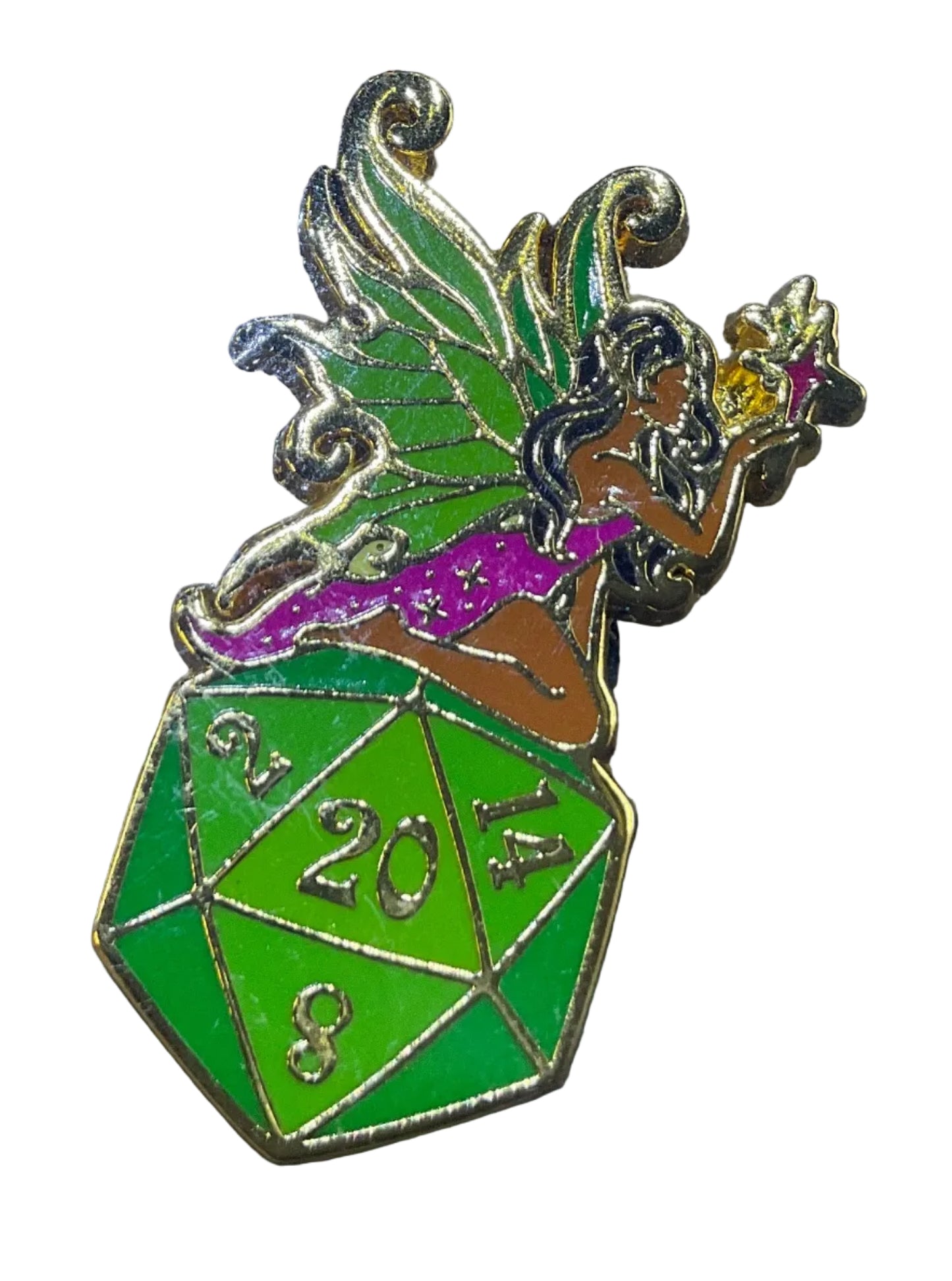 FAIRY D20 ENAMEL PIN