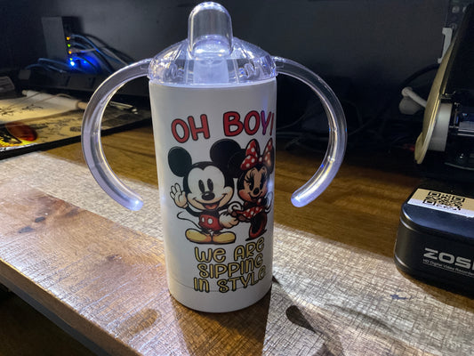 CHILD’S METAL SIPPY TUMBLER W/LID 12oz
