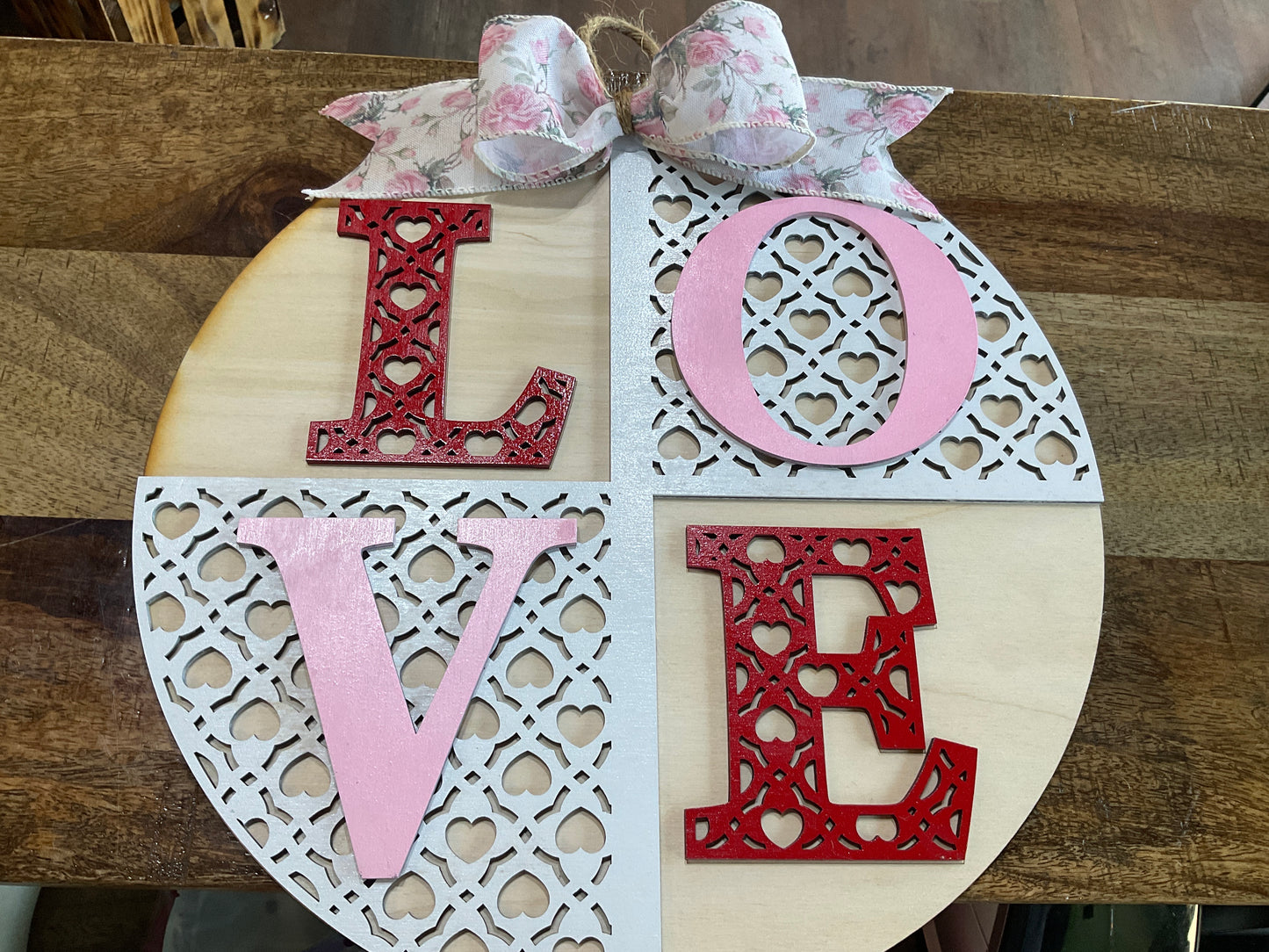 VALENTINES 14” DOOR SIGN 1 W/BOW