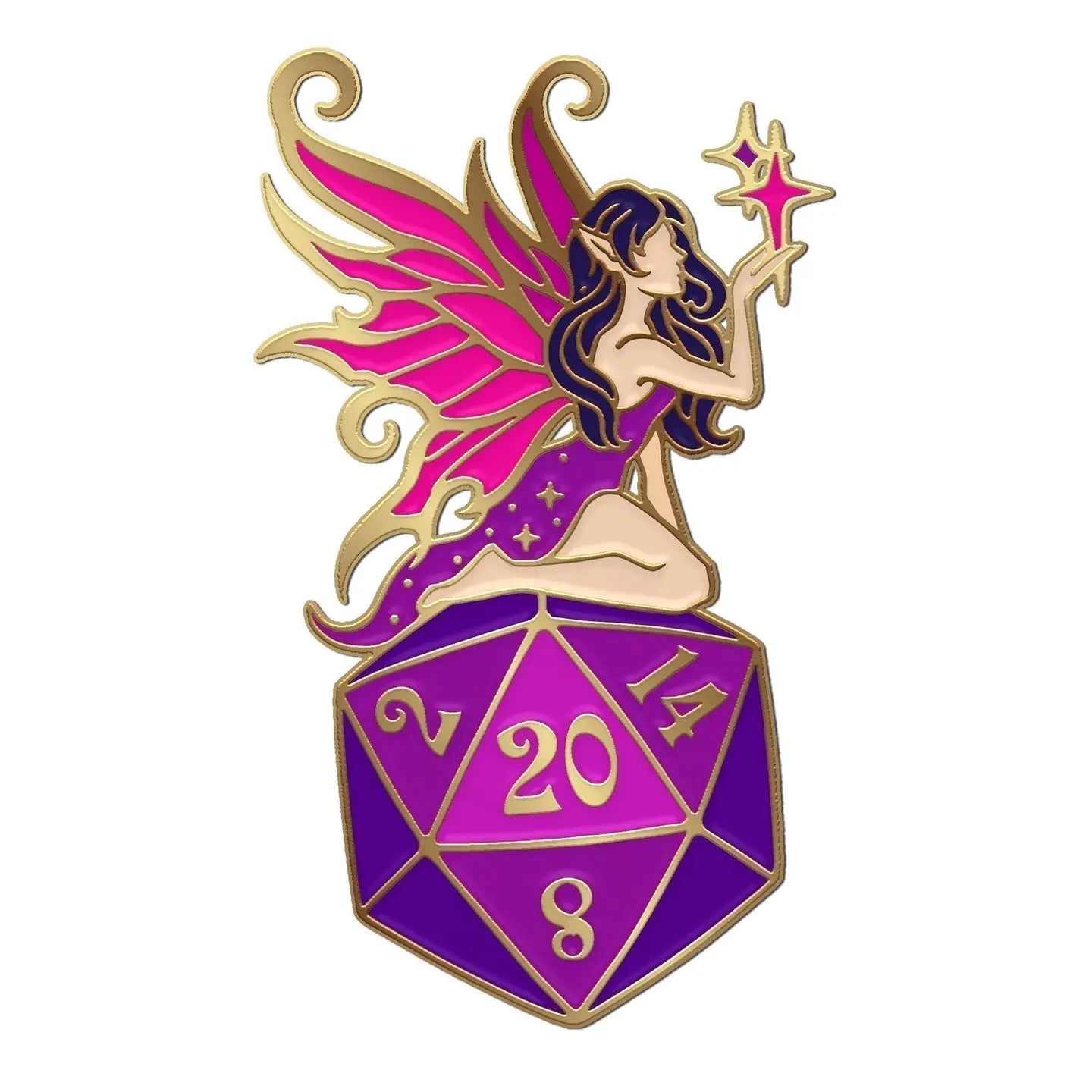 FAIRY D20 ENAMEL PIN